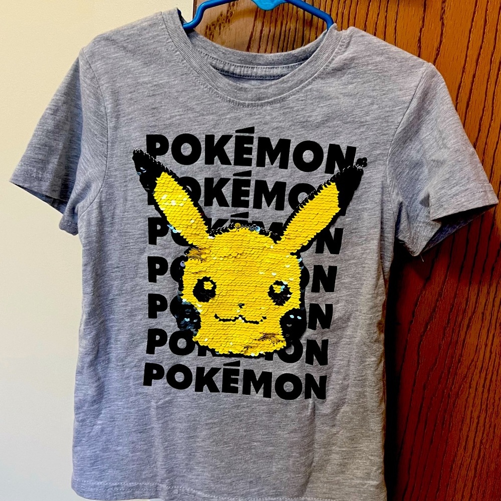 Kids XS Pokémon Pikachu Sequin T-Shirt
